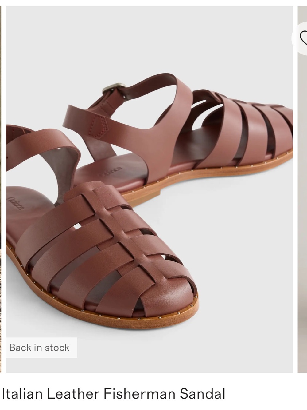 Quince Brown Leather Fisherman Sandals